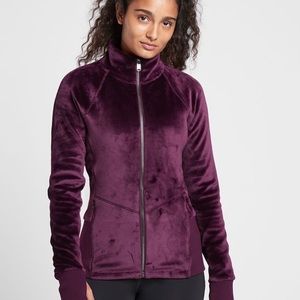 Athleta Cloud Fleece Purple Zip Up Jacket M